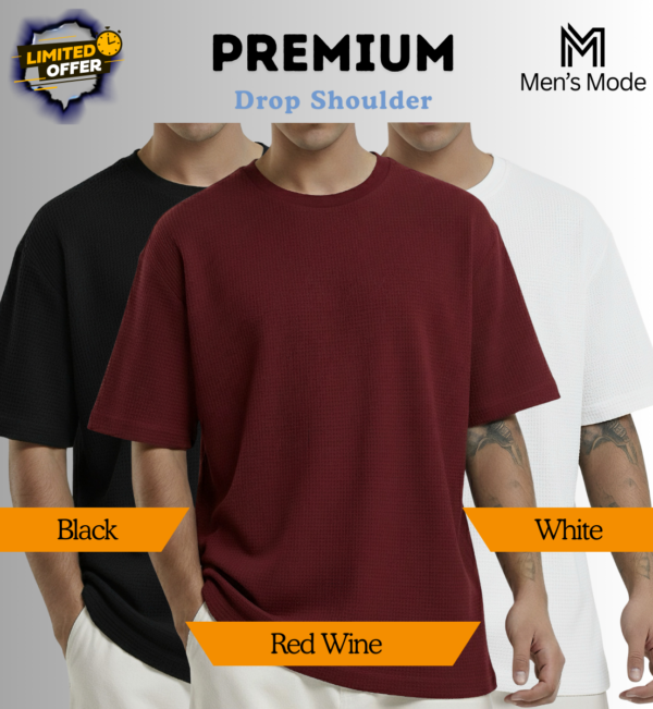 Premium Waffle Drop Shoulder