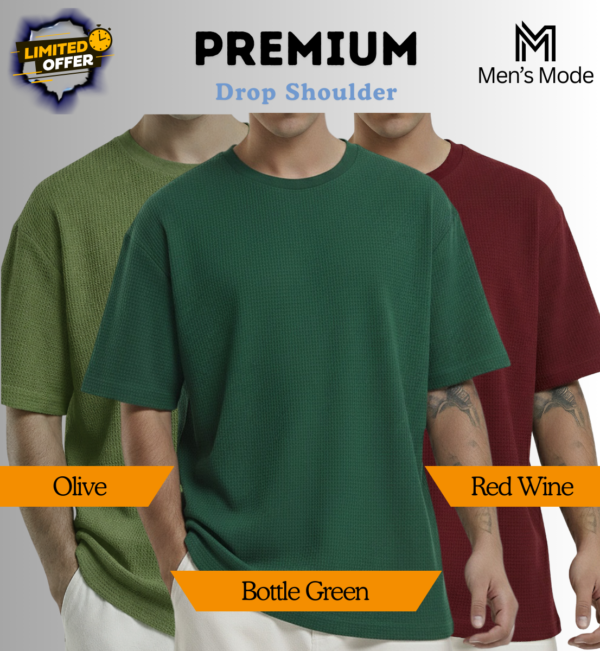 Premium Waffle Drop Shoulder