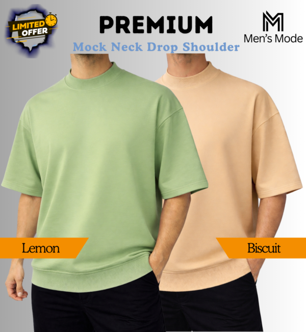 Mock Neck Drop Shoulder