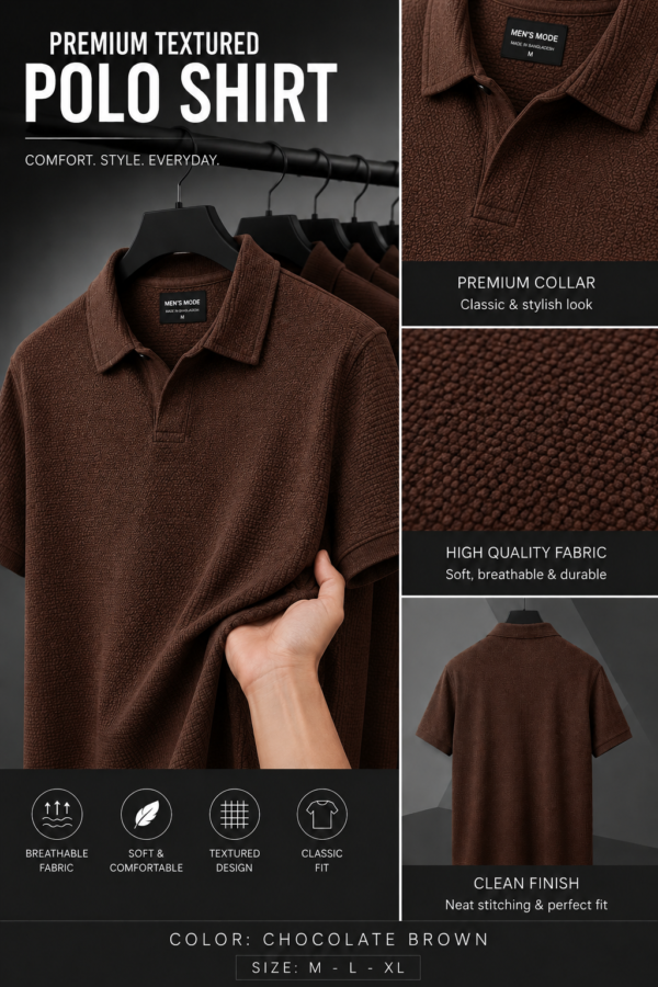 Premium Waffle Cuban Polo