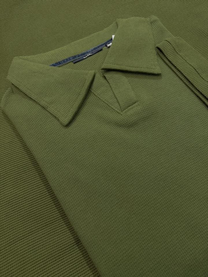 Premium Waffle Cuban Polo - Image 2