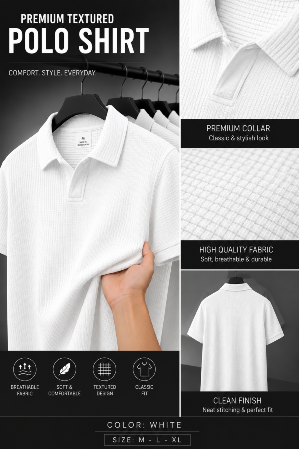 Premium Waffle Cuban Polo