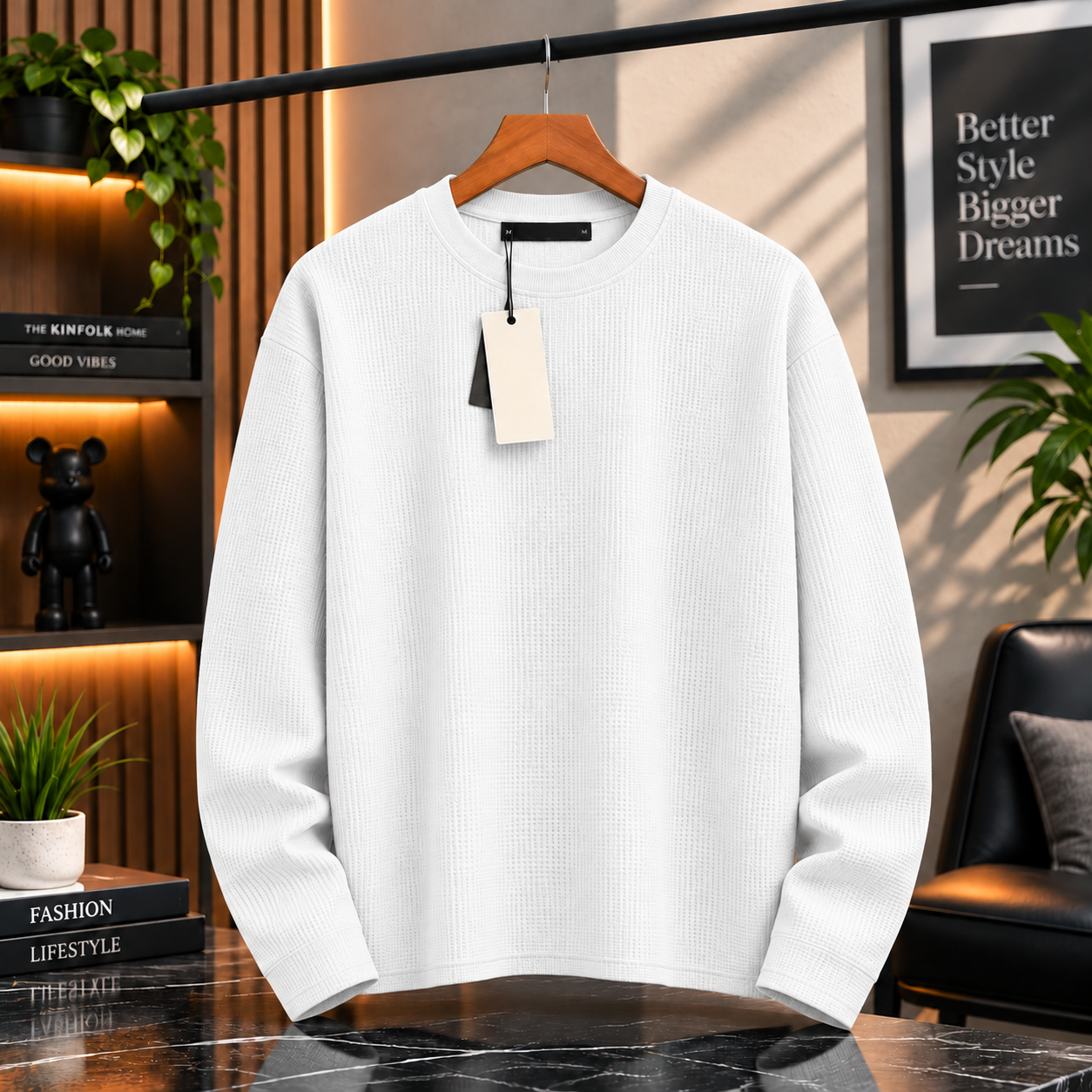Premium Waffle Full Sleeve Tee