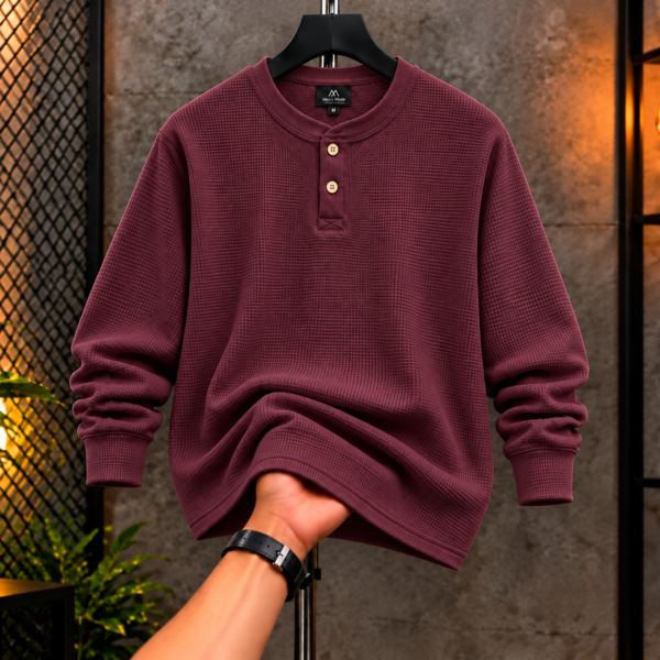 Premium Henley Full Sleeve T-Shirt
