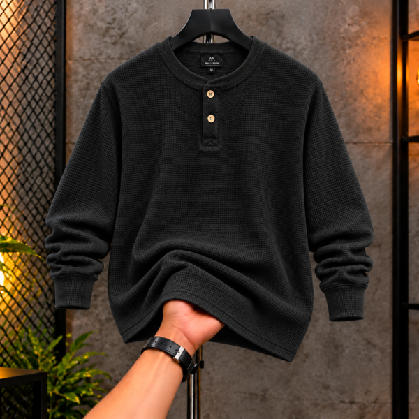 Premium Henley Full Sleeve T-Shirt