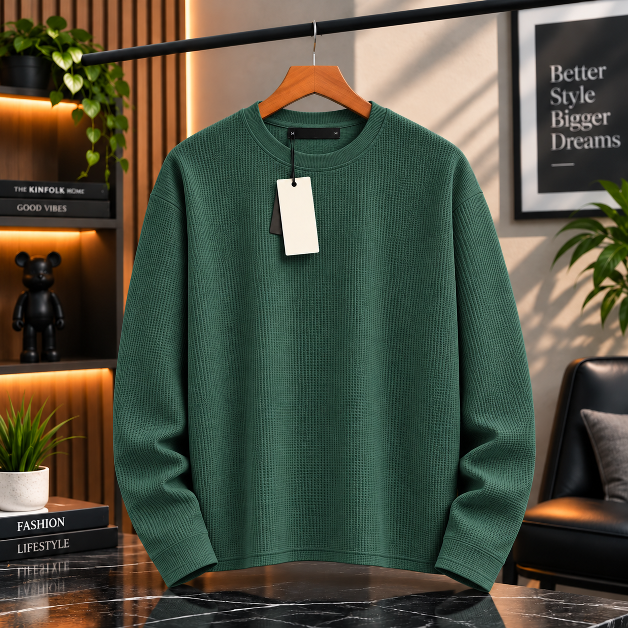 Premium Waffle Full Sleeve Tee