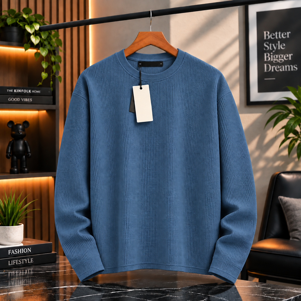 Premium Waffle Full Sleeve Tee